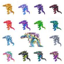 Dinosaurio de monstruo musculoso impreso en 3D del Rey Monstruo 2025, tamaño 18cm/7.08in - Dinosaurio de juguete del Rey Monstruo musculoso suave y jugable, diseño biológico mitológico, juguete decorativo del hogar para alivio del estrés, decoración de habitación, juguete hiperactivo, juguete sensorial, juguete estimulante, juguete juvenil, fluorescente, juguete resistente al estrés, juguete, regalo de cumpleaños/Pascua, regalo de Pascua (color de ojos aleatorio) - Multicolor - Ver 3