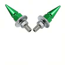 M6汽车牌照螺丝，汽车牌照支架五金，螺纹尖头螺丝，汽车改装紧固件，挡泥板垫圈，保险杠发动机螺栓，牌照铝合金螺栓，适用于汽车、卡车、摩托车、自行车上的M6螺丝孔 - 彩色 - 查看 25