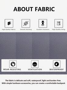 Anti-Theft PU Leather Backpack, Multifunctional Fashion Everyday Bag, Multi-Pocket Lightweight Travel Bag, Large Capacity Minimalist Backpack, Convenient Backpack, Suitable For Students, Nurses, Teachers, Business Professionals, Travel, Commuting, Shopping, Office, Dating, Hiking, Training, Work, Birthday Gift, Holiday Gift - Navy Blue - View 6