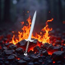 1pc Birthday Gift For COS Sword - High-Quality PU, Realistic Stabbing Model, For Simulation Play, Perfect COS Props For Fantasy Fans