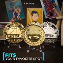 20 件/40 件卡片展示架、偶像徽章展示架、动漫徽章、家居装饰、亚克力画架卡片展示架、运动卡片夹、分级 Psa 卡片展示架、交易棒球卡片架、卡片板展示架、运动卡片架、办公室名片 - 無色 - 查看 2