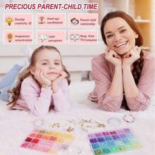 Kits de fabrication de bijoux Bracelets d'amitié pour filles, Artisanat de perles pour enfants + fournitures de pendentifs, Cadeau pour les fêtes, Anniversaire, Meilleure amie, Fille