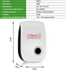 6pcs Pest Repeller Reject Ultrasonic Electronic Mouse Mosquito Insect Control - Blanco - Ver 3