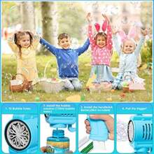Panacare 2 piezas Máquina de burbujas, genera talla grande de 4000 burbujas por minuto, incluye solución de burbujas, juguete y regalo para niños, cumpleaños, fiestas