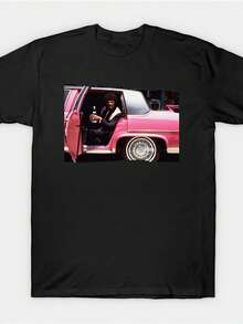 Pinky Friday Movie Funny Print T-Shirt For Men And Boys - Premium Quality, Casual, Short Sleeve, Crew Neck, Comfortable, Classic Fit, Gifts - Summer Casual Street Wear Essential - 220g - 黑色 - 查看 1