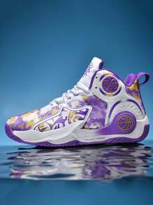 Zapatos unisex para hombres, mujeres, adolescentes, estudiantes, deportes, correr, baloncesto, antideslizantes, duraderos, transpirables, con patrón de camuflaje, acabado asimétrico pintado a mano, envío aleatorio