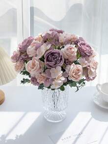 1 buc/3 buc flori artificiale de bujor, plante artificiale din mătase, pentru casă, sufragerie, sufragerie, cadouri de Ziua Mamei, cadouri de ziua de naștere, cadouri pentru sezonul absolvirii, sezonul nunților, arta inserării florilor, recuzită pentru fotografie, toamnă, primăvară, vază, perete cu flori, cununiță de flori, buchet de mireasă, decorațiuni de nuntă, materiale DIY pentru cununi de flori, materiale pentru decorațiuni pentru petreceri de ziua de naștere, accesorii pentru decorațiuni interioare, decorațiuni pentru grădină exterioară. - Violet - Vizualizare 4