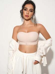 Peach Girl Pink Rimless Thin Pad Underwear Women's Comfortable All-Match Bra - Pink - View 2