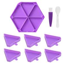 1 set Bandejas de clasificación de cuentas de plástico, bandeja para pintura de diamantes, accesorios de placa de cuentas para pintura de diamantes DIY, herramientas para pintura de diamantes