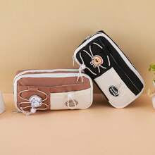 1 pieza Bolsa versátil para bolígrafos multicolor, muy práctica, de gran capacidad, adecuada para hombres y mujeres, estudiantes de secundaria y universidad, nuevo regalo de útiles escolares 2025, estuche, estuche para lápices, bolsa escolar