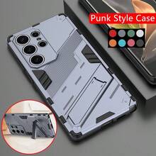 防震装甲外壳适用于荣耀 X9C X9B X9A 5G 兼容 16 15 14 13 Pro Max 手机壳支架相机镜头保护壳兼容三星 Galaxy S25 24 23 Ultra A55 A16 A56 朋克风格后盖