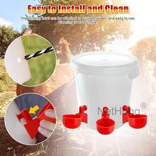 NetHong 6x Automatic Chicken Water Cup Waterer Poultry Drinking Bowl Feeder Drinker Tool - Red - View 10