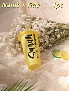 1/5 件，个性化派对冷饮杯，自定义名称和标题，加厚材质，24 盎司大容量，可重复使用，带吸管，适用于婚礼、单身派对、生日派对、户外运动沙滩水瓶以及父亲节礼物、毕业杯、伴娘礼物 - 五彩杯 - 查看 20