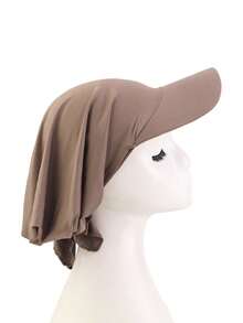 1 件装女士纯色棒球头巾帽，时尚休闲透气多功能运动帽，适合夏季和秋季，遮阳防紫外线