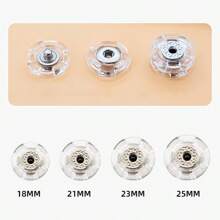 10Pairs/20Pcs Clear Invisible Snap Buttons For Cardigans And Jackets - Large Transparent Plastic Fasteners With Subtle Round Clasp, Perfect For Knitwear And Outerwear, Easy To Sew-In For Secure Fastening, Sewing Accessories