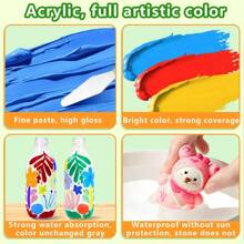 24 couleurs peinture acrylique de couleurs mélangées, peinture polyvalente colorée pour la peinture, jeu de pigments professionnel de 12/18/24 couleurs. Chaque 5ml/0,18oz - parfait pour les artistes, les élèves, les loisirs créatifs, la peinture murale et vestimentaire ! Fournitures scolaires, rentrée scolaire