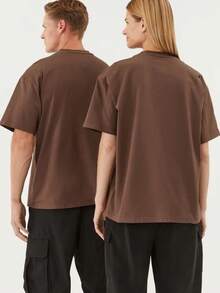 Men's Oversized Streetwear T-Shirt Faded All Regular Fit - Rỉ Nâu - Xem 2