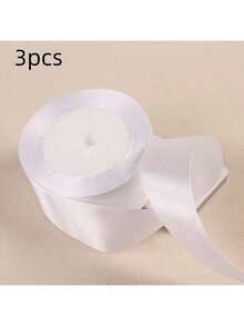 3 piezas de 4cm de cinta de satén, cinta decorativa para empaquetar cajas de regalo de colores, accesorios de ropa, decoración de fiestas de cumpleaños y festivales, cinta decorativa para hacer flores de rosa DIY - Multicolor - Ver 17