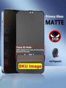 ZYONS 3片/套磨砂防窥钢化玻璃屏幕保护膜，全覆盖，兼容 17 Pro Max、17 Air、17、16 Pro Max、16 Pro、16 Plus、16、16 E、15 Pro Max、14 Pro Max、13 Mini、12、11、XS Max、XR、X、8、8 Plus、7、7 Plus系列。磨砂防窥、防指纹、防摔、防刮，触感顺滑，不留指纹。 - 3pcs Matte Privacy - 查看 21
