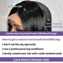 VIOLLY 36Inch 200% Density 13X6 Lace Front Wig Straight Lace Frontal Wigs Pre Plucked Hairline 13X6 Brazilian Virgin Human Hair Blended Hair Wigs For Women Natural Black Color Long Straight Wig - Natural & Black - View 9