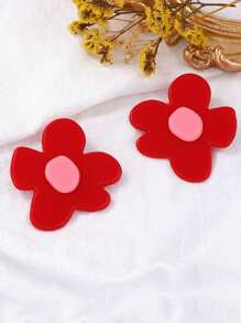 Pendientes de flor de resina ZAA, de moda y versátiles, con un diseño de alta gama. Los pendientes de flor de resina son casuales, lindos, de nicho y personalizados para mujeres