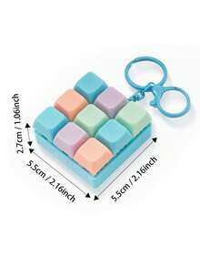 1/2/3/5个装减压键盘钥匙扣，附赠礼品袋，带音效的指尖玩具，派对小礼物，减压玩具，舒缓压力玩具，手指玩具，抗压玩具，钥匙扣，手指钥匙链，手指钥匙圈，生日、万圣节、圣诞节的理想礼物，派对小礼物，万圣节装饰，适合多动症患者，圣诞节礼物 - 彩色 - 查看 3