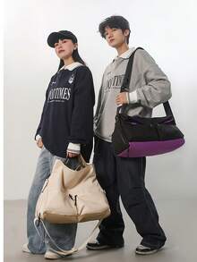 Bolsos de hombro para mujer - Negro y morado - Ver 2