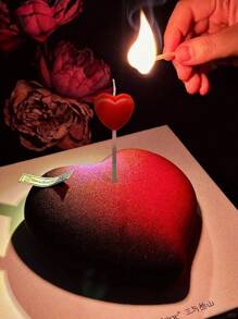 Heart-Shaped Candles, Birthday Candles, Birthday Cake Decorative Inserts, Birthday Cake Decorations, Autumn Cake Decorations, Cake Decorations, Baking Decoration Supplies