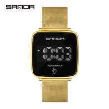 Multifunctional Digital Calendar Waterproof Student Watch, Electronic Single Movement Single-Button And Stylish Wristwatch Middle And High School Students, Unisex - Gold - View 1