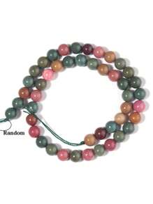 1 hebra de cuentas sueltas espaciadoras redondas de calcedonia de Candy Alxa, piedra natural, para hacer joyas DIY, pulseras, dijes y accesorios, tamaños de 6 mm, 8 mm y 10 mm, 15 pulgadas