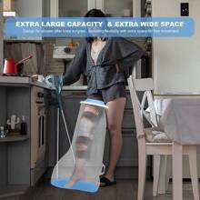 Upgraded Wide Full Leg Cast Cover Shower After Knee Surgeries With Non-Slip Bottom Leg Wounds, Bandage, Large Cast, Knee Immobilizer/Brace, Walking Boots, Reusable
