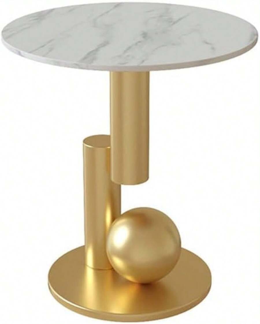 Coffee Tables - Weiße Marmorplatte + Goldrahmen - Übersicht 1