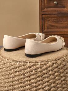 WHDXY 1 双女士尖头软皮平底鞋，百搭乐福鞋休闲通勤鞋