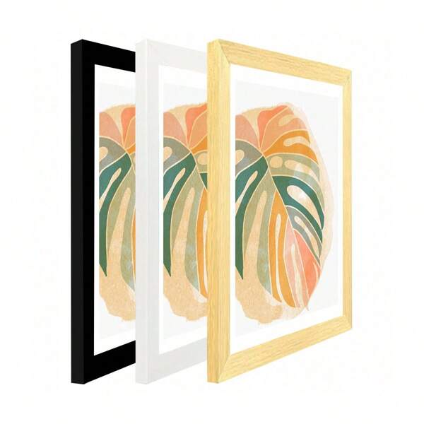 1/3pcs Multi-Color Wood Grain Photo Frames, Multi-Size Frameless, Wall Mount & Table Top Display, Suitable For Desk, Birthday Party, Home Living, Office Art Decor, Festival Gift