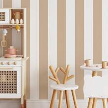 SUPSTICKER 1roll 47.2*15.8inch PVC Wall Paper, Striped Pattern Waterproof Wall Decal For Home Decor,Renovation Stickers Peel Wall Panels,Wall Paper, Wallpapers,Spring Decoration Items Refesh Your Home,Rama Decoration Stickers Gifts Birthday Graduation