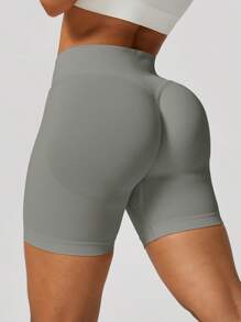 NcmRyu Women's Seamless Butt-Lifting Sports Shorts