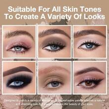 6 Colors Mini Pink Eye Shadow Palette Makeup, Neutral Matte Shimmer Eyeshadow Palette For Older Women Highly Pigmented Waterproof, Paleta De Sombras De Ojos, Vegan & Cruelty-Free, - Color 06 - View 3