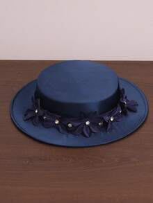 French Elegant Church Hat, Bride Decor Hat, Ladies British Style Fascinator Hat, Noble Cap, Vintage Hat, Bow Hat, Birthday Party Headpiece, Banquet Costume Hat, Black Hat, Equestrian Hat, Formal Hat, Large Hat, Ladies Hat, Gorgeous Hat, Feather Hat, Ball Cap, Pink Hat - 1082 - View 14