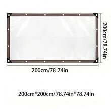 Waterproof Transparent Heavy-Duty Tarp With Buckle - Ideal For Outdoor Camping, Cars, Porches, Terraces, And Canopies, Transparent Waterproof Tarpaulin With Sealing Ring - Rainproof Outdoor Garden Cover Tarp