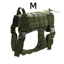 Tactical Dog Harness For Large Dogs, Tension Free Adjustable Pet Harness, Reflective Work Training Harness, Molle Vest With Handle, Easy Controllable Blast-Proof, Hook And Loop Panel, Pet Vest Style Dog Harness