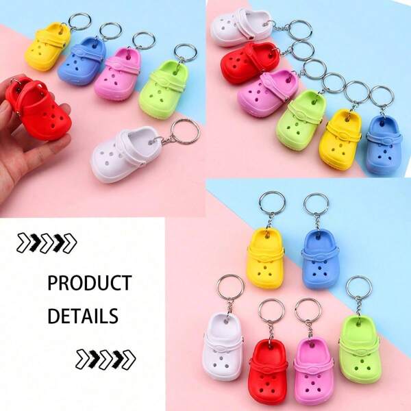 1 pièce Adorable porte-clés en forme de chaussure, accessoire de porte-clés original pour sacs, téléphones, sacs à dos, voitures. Joli pendentif en forme de chaussure, cadeau, souvenir, équipement de stockage et d'affichage