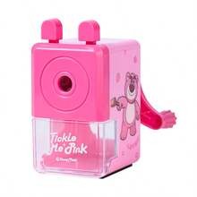 Disney 1 件卡通史迪奇冰雪奇缘蜘蛛侠手动铅笔刀带手摇曲柄，学生用塑料铅笔刀 - 无需电力，自动进纸机制，适合返校使用 - 彩色 - 查看 12