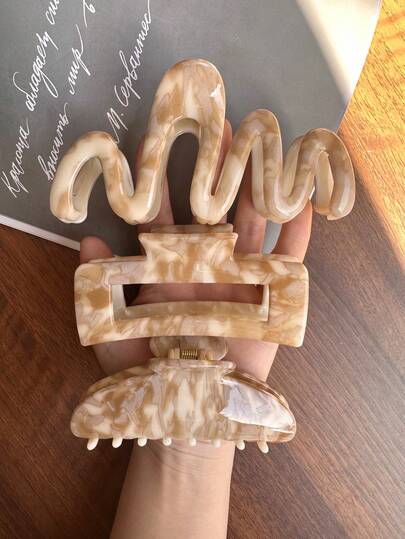 3个/1个糖果色爪夹 - 超强抓力发夹，适合浓密头发，可爱Y2K波浪卷发夹，夏季甜美盘发配饰，适合上学和海滩，发夹，发卡，发爪，发夹，发卡，秋冬假日装扮，女士