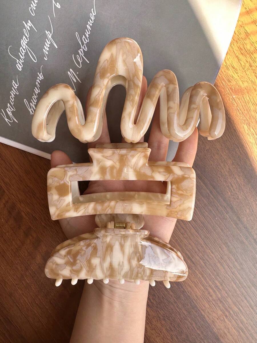 3 Pc/1 Pc Candy Color Claw Clip - Extra Hold Hair Clamp For Thick Hair, Summer Y2K Cute Crinkle Clip For Girls, Sweet Updo Hair Accessories For School & Beach Hair Clips Hair Jaw Clip Hair Clamps Hair Clutch Hair Catcher Clip Fall Winter For Vacation Outfits Woman