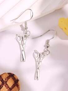 1 Pair Fashion Unique Personalized Cute Scissors Shaped Earrings For Women, Home Chef Decorative Jewelry