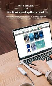 Acer USB 转以太网网络适配器 | 1 端口 RJ45 LAN 集线器加密狗转换器，适用于笔记本电脑、台式机，支持 Windows 10/8/7 - 白色 - 查看 3