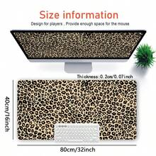 1 件装豹纹图案桌面垫，现代艺术风格，大号鼠标垫，尺寸 35.4x15.7 英寸，桌面配件，橡胶底座，缝边防滑键盘垫，适用于办公室、家庭电脑，可作为礼物送给男士、女士、朋友，也可作为学习用品、返校季游戏鼠标垫、桌面配件、办公用品、办公桌配件、鼠标垫。 - 多色1 - 查看 10