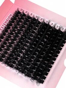 200 cái/180 cái/160 cái/140 cái/120 cái 8D Luxury Fluffy DIY Cluster Mishes - 12-20mm Độ dài hỗn hợp Mi nối 0.07mm Kiểu chữ D của Nga Mi dày, cong và có thể tái sử dụng, Thân thiện với người mới bắt đầu - 10 khay (Gói đa dạng 60D/80D/100D/120D/160D/200D) Cụm mi, Cụm mi, Lông mi riêng lẻ, Lông mi, Lông mi giả - D - Xem 4