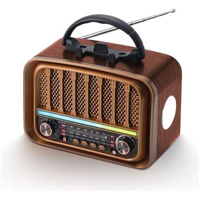 Radio Am Fw Sw Usb Bluetooth Mp3 Tf Vintage Retro Recargable