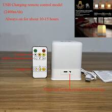 1pc Multifunctional Mini Bedside Nursing Night Light, 3 Color Adjustable LED Lamp, Dimmable, Rechargeable, Remote Control, Suitable For Breastfeeding, Sleep Aid, Home & Bedroom Use, Children & Adults - Square - View 15